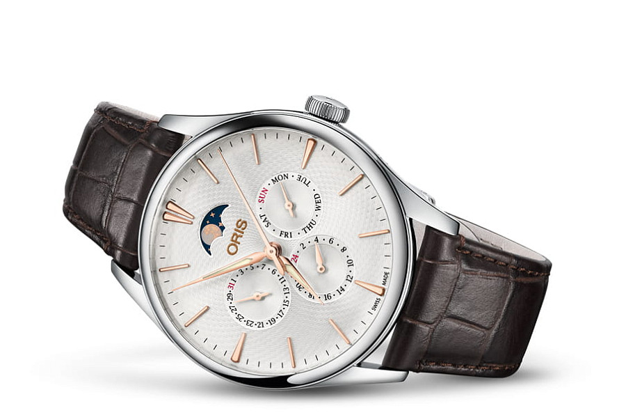 Часы Oris Artelier Complication 01 781 7729 4031-07 5 21 65FC — механические, металл сталь