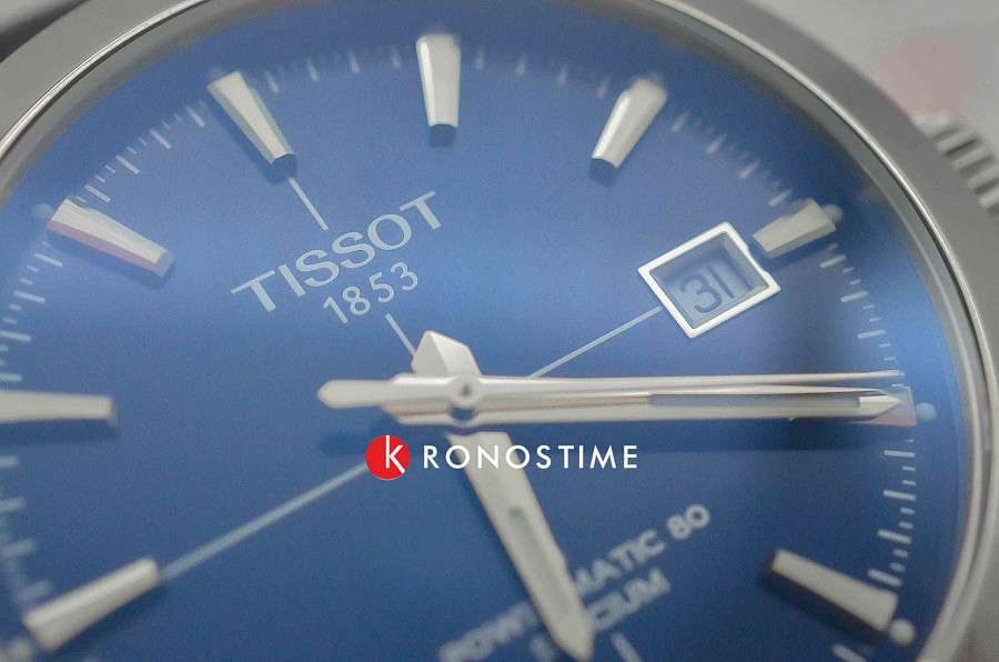 Часы Tissot Gentleman Powermatic 80 Silicium T127.407.16.041.01 — мужские, кожаный