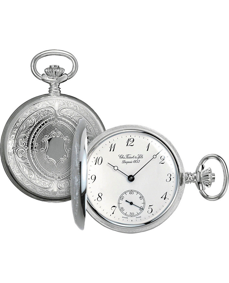 Часы Tissot Savonnette Mechanical T83.1.406.12 — мужские, белый