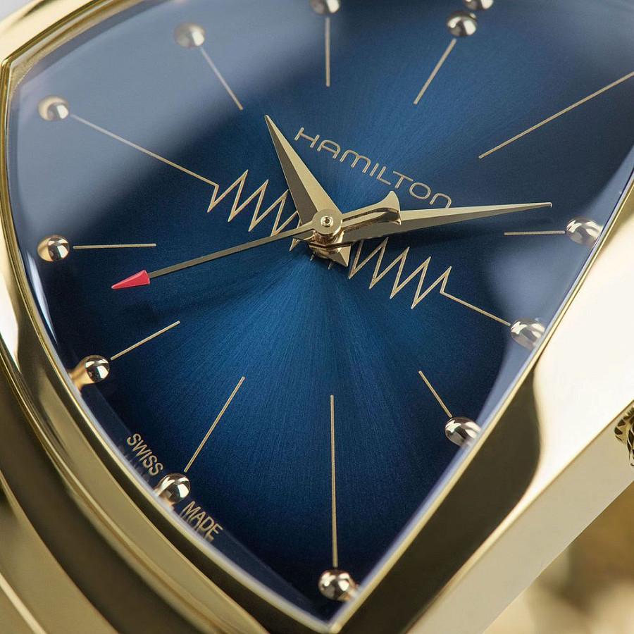 Часы Hamilton Ventura Quartz H24301141 — синий, сталь металл