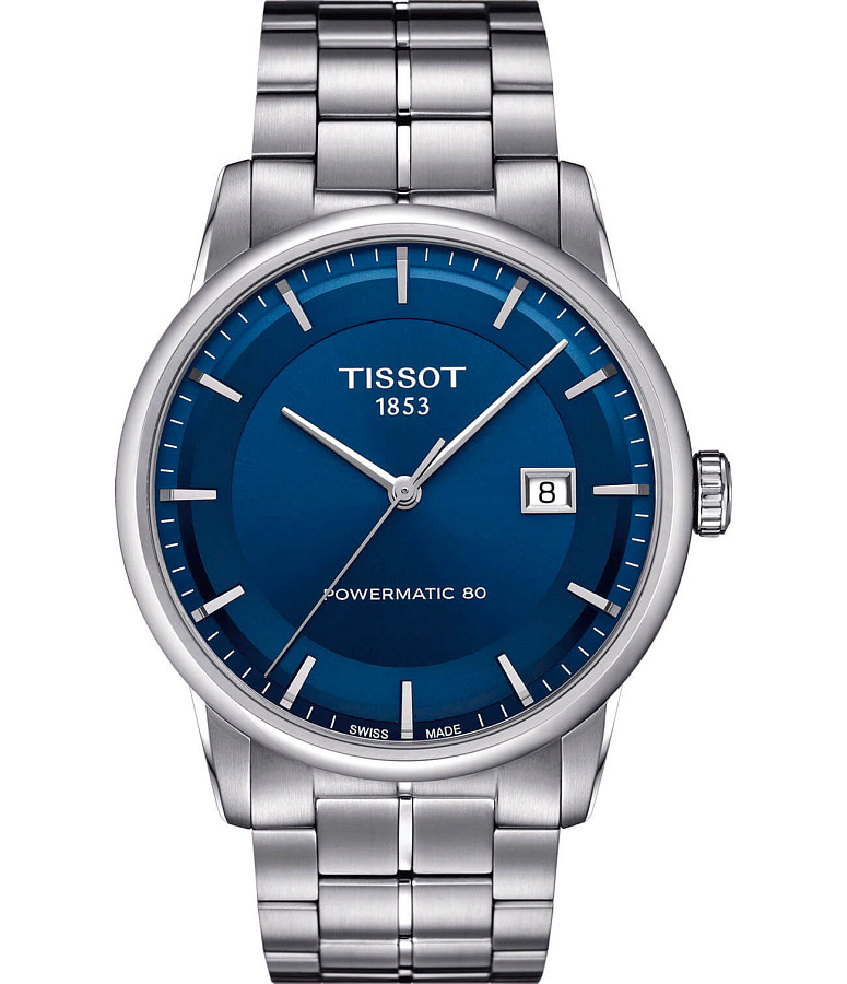 Часы Tissot Luxury Powermatic 80 T086.407.11.041.00 — мужские, синий