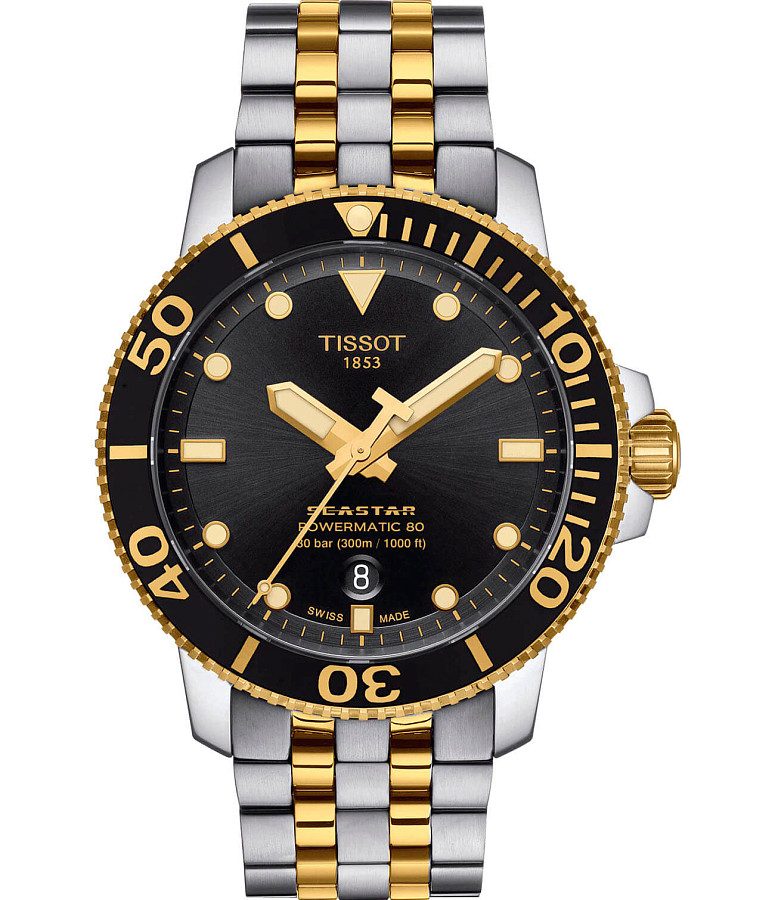 Часы Tissot Seastar 1000 Powermatic 80 T120.407.22.051.00 — мужские, черный