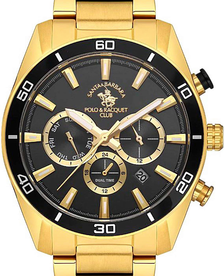 Часы Santa Barbara Polo & Racquet Club Legend SB.1.10498-4 — кварцевые, металл сталь