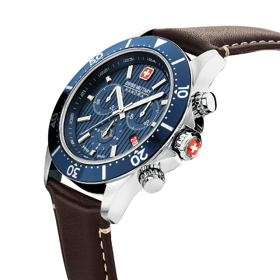 Часы Swiss Military Hanowa Flagship X Chrono SMWGC2100706 — кварцевые, металл сталь