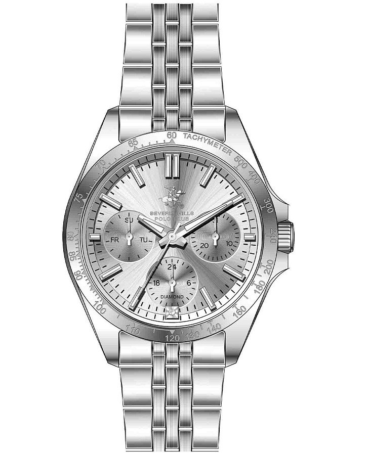 Часы Beverly Hills Polo Club BP3771C.330 — женские, серебристый