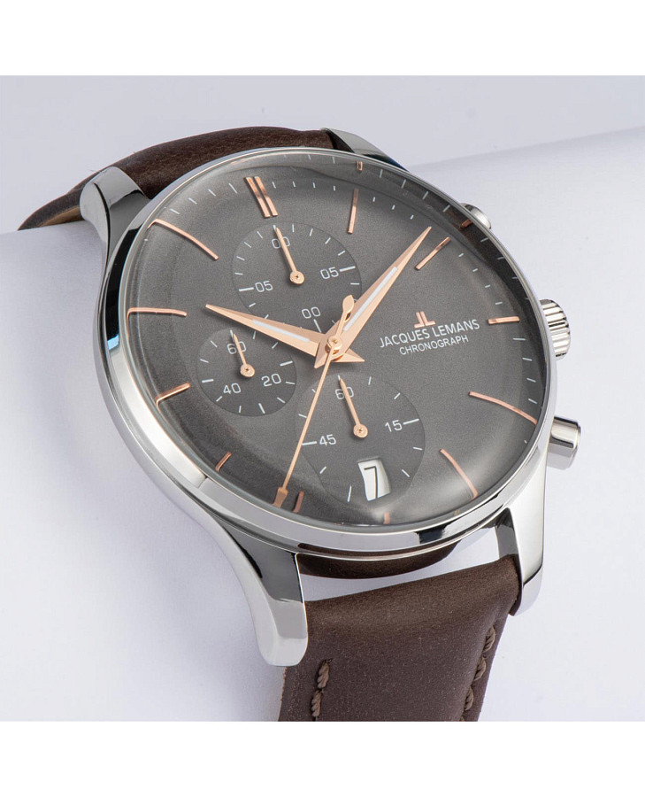 Часы Jacques Lemans Classic 1-2163E — кожаный, мужские
