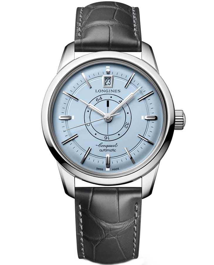 Часы Longines Heritage L1.648.4.92.2 — мужские, голубой