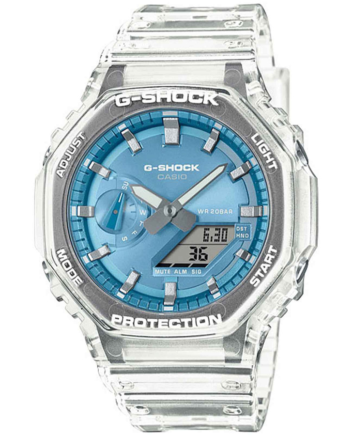 Часы Casio G-Shock GA-2100BM-7A2 — мужские, голубой