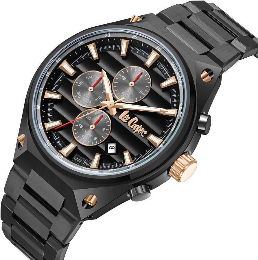 Часы Lee Cooper LC08026.060 — кварцевые, металл суперметалл