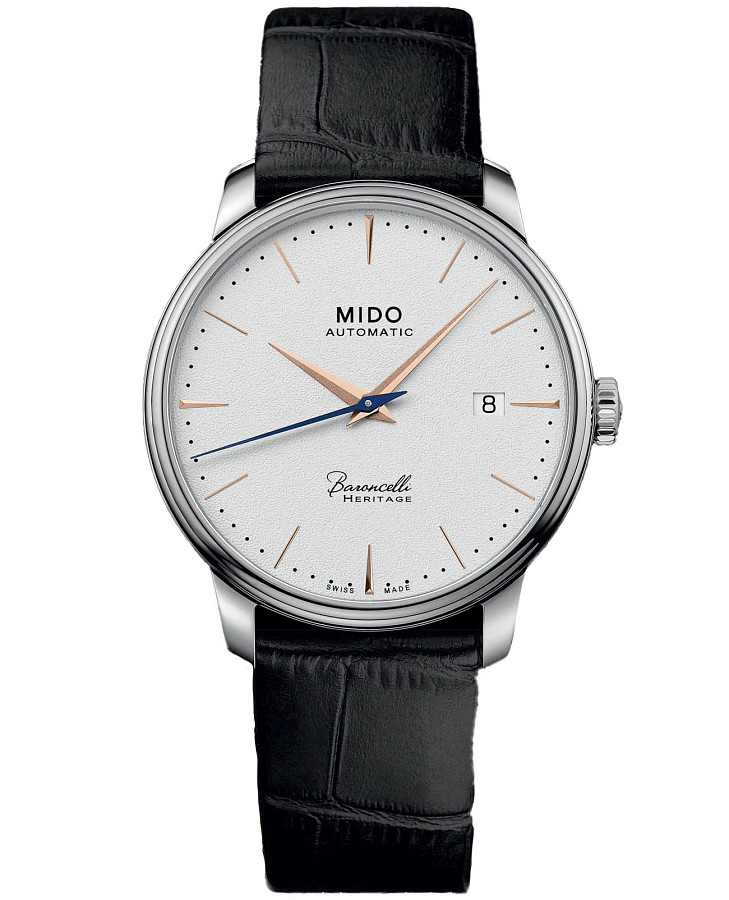 Часы Mido Baroncelli Heritage M027.407.16.011.00 — мужские, белый