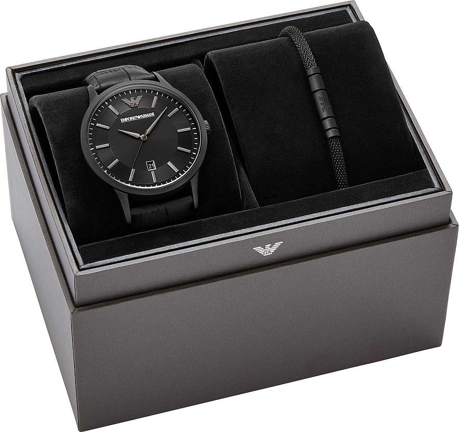 Часы Emporio Armani Renato AR80057 — мужские, кожаный