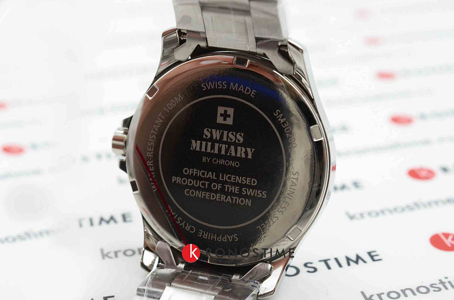 Часы Swiss Military by Chrono Сверхточные SM30200.02 — нержавеющая сталь, мужские