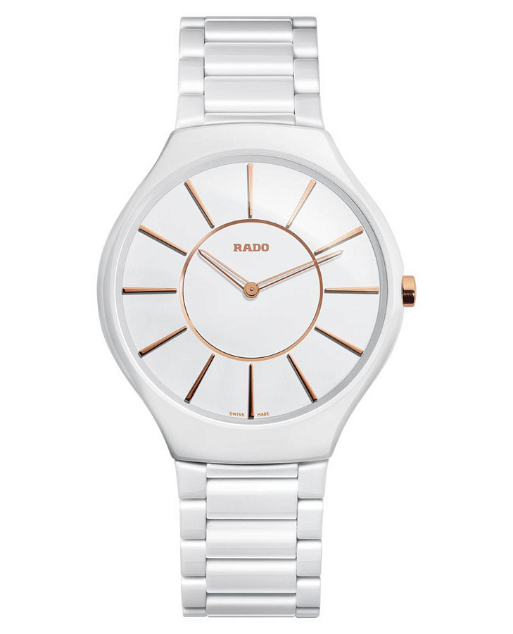 Часы Rado True Thinline R27957102 — мужские, белый