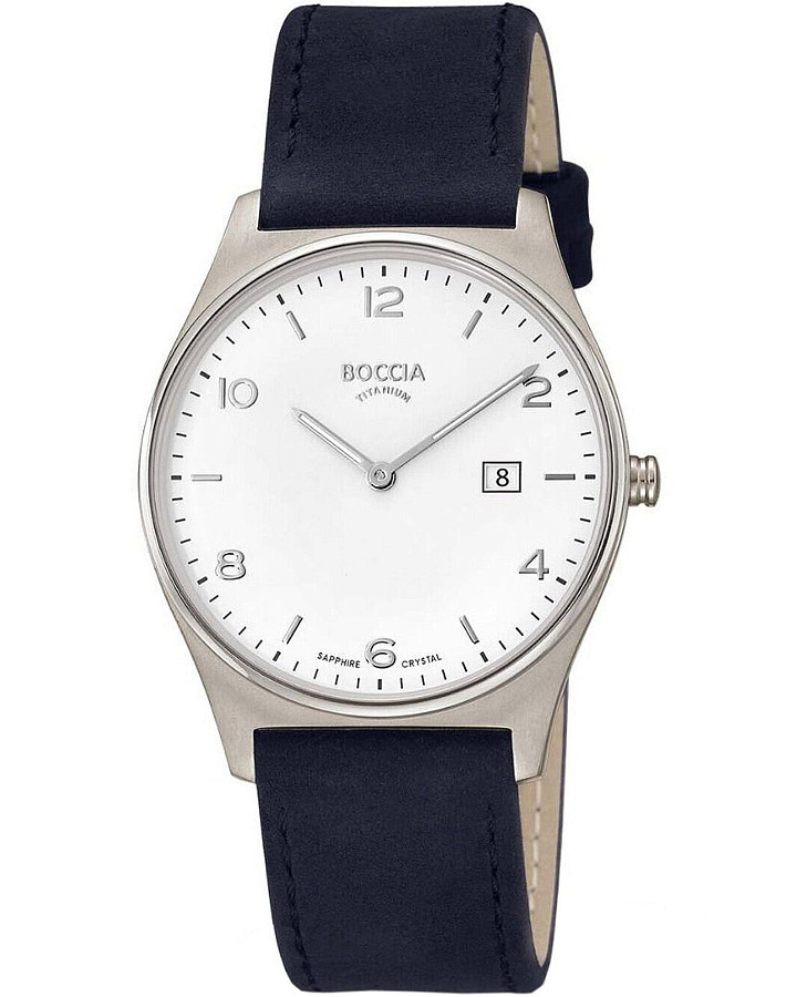 Часы Boccia Titanium 3655-01 — мужские, белый