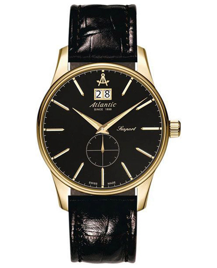 Часы Atlantic Seaport Small Second 56350.45.61 — мужские, черный