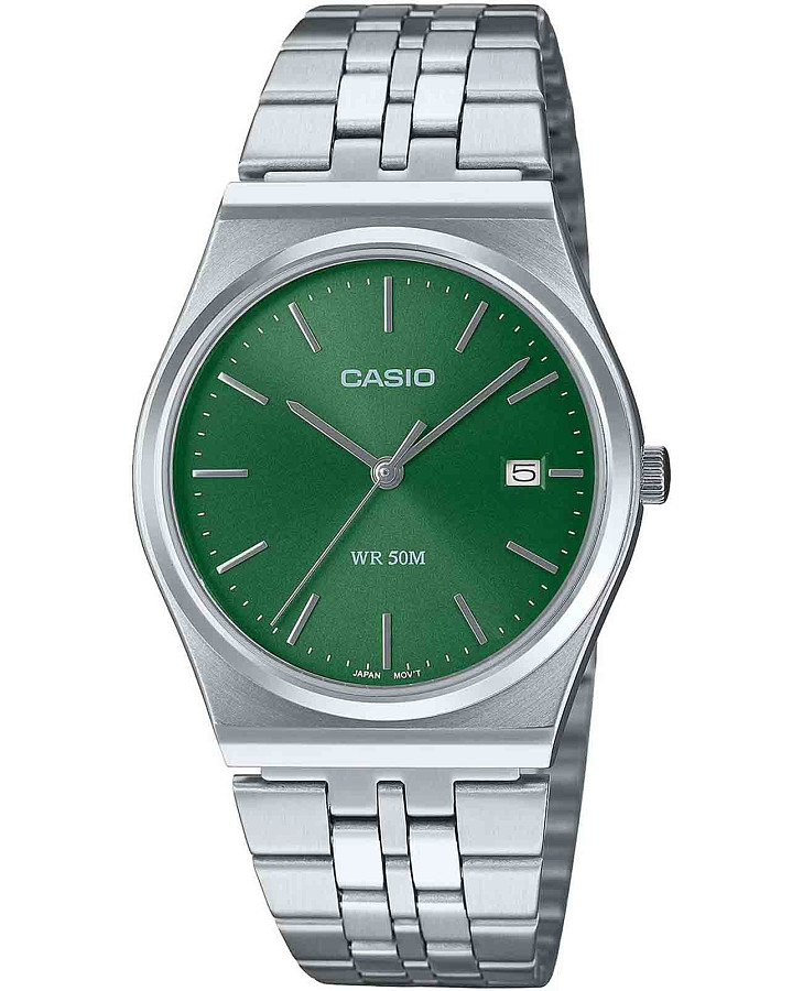 Часы Casio Collection MTP-B145D-3AVDF (MTP-B145D-3A) — мужские, зеленый