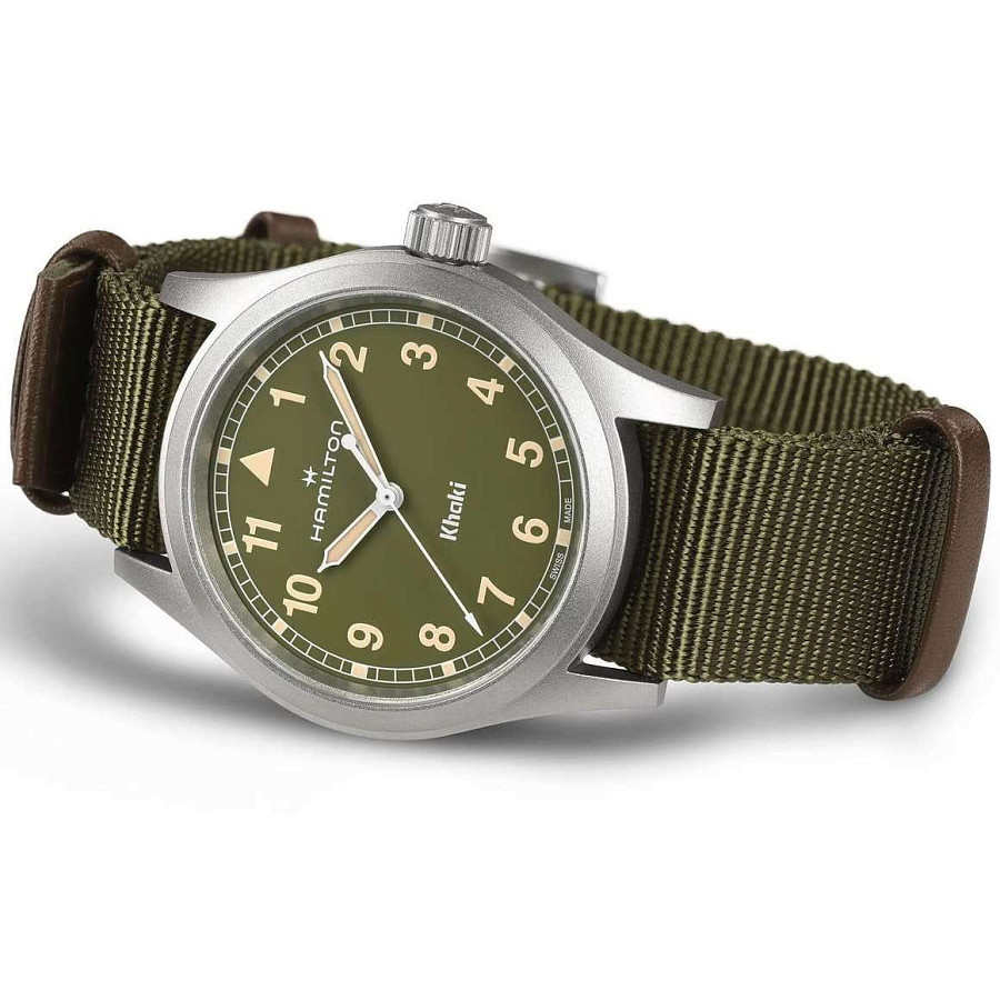 Часы Hamilton Khaki Field Quartz 38mm H69401960 — кварцевые, Швейцария, мужские