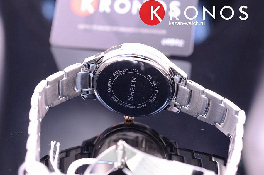 Часы Casio Sheen SHE-3058SPG-4A — нержавеющая сталь, женские