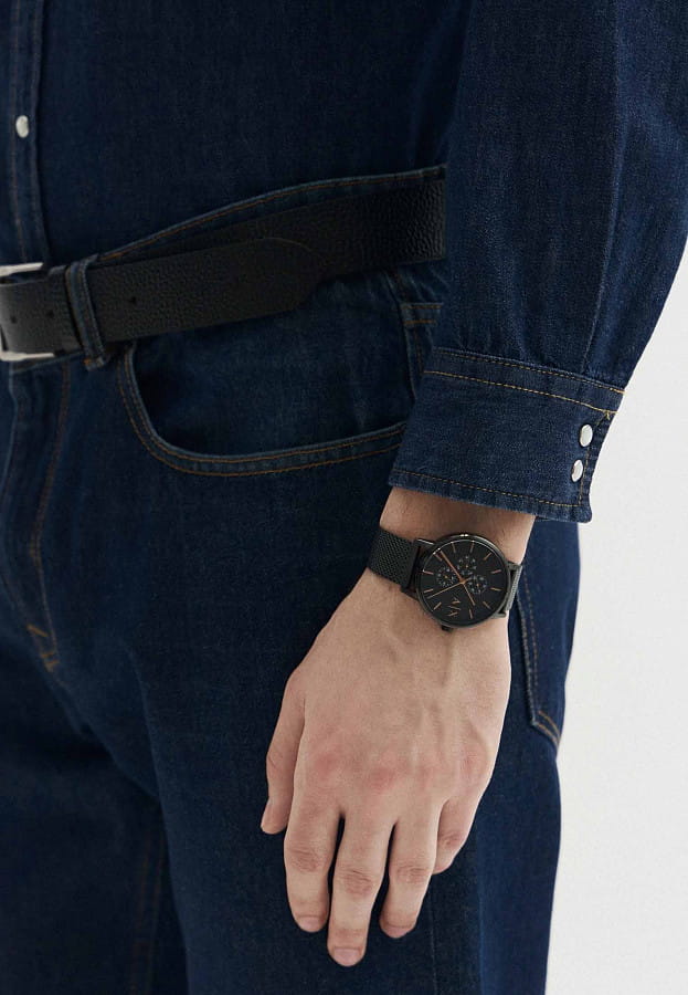 Часы Armani Exchange Cayde AX7162SET — сталь металл, Италия