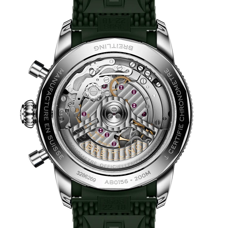 Часы Breitling Superocean Heritage B01 Chronograph 42 mm AB0156361L1S1 — каучук, мужские