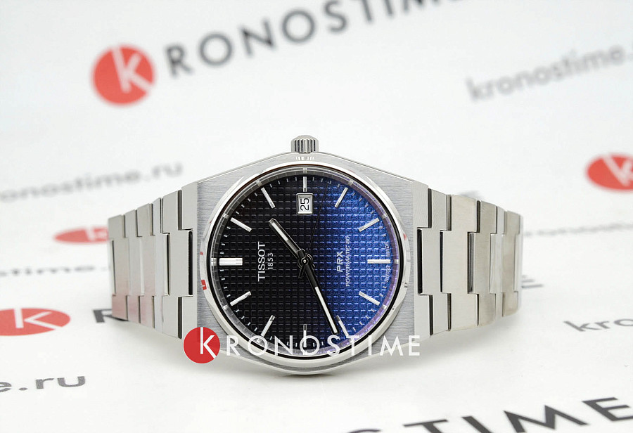 Часы Tissot PRX Powermatic 80 40mm Gradient T137.407.11.051.01 — механические, металл сталь