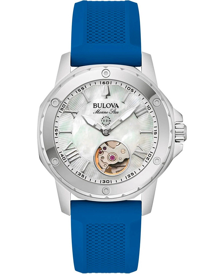 Часы Bulova Marine Star Ladies 96L324 — женские, перламутровый