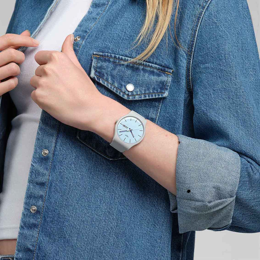 Часы Swatch New Gent Biosourced SO29M702 — кварцевые, Швейцария, женские