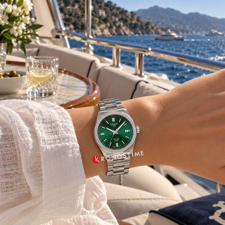 Часы Tissot PRC 100 Solar Quartz 34 mm T151.822.11.091.00 — женские, нержавеющая сталь