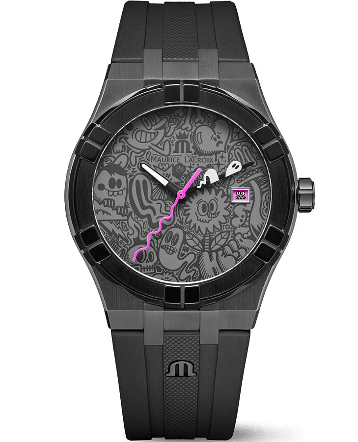 Часы Maurice Lacroix Aikon Automatic Wotto Limited Edition AI1108-PVL20-090-2 — мужские, серый