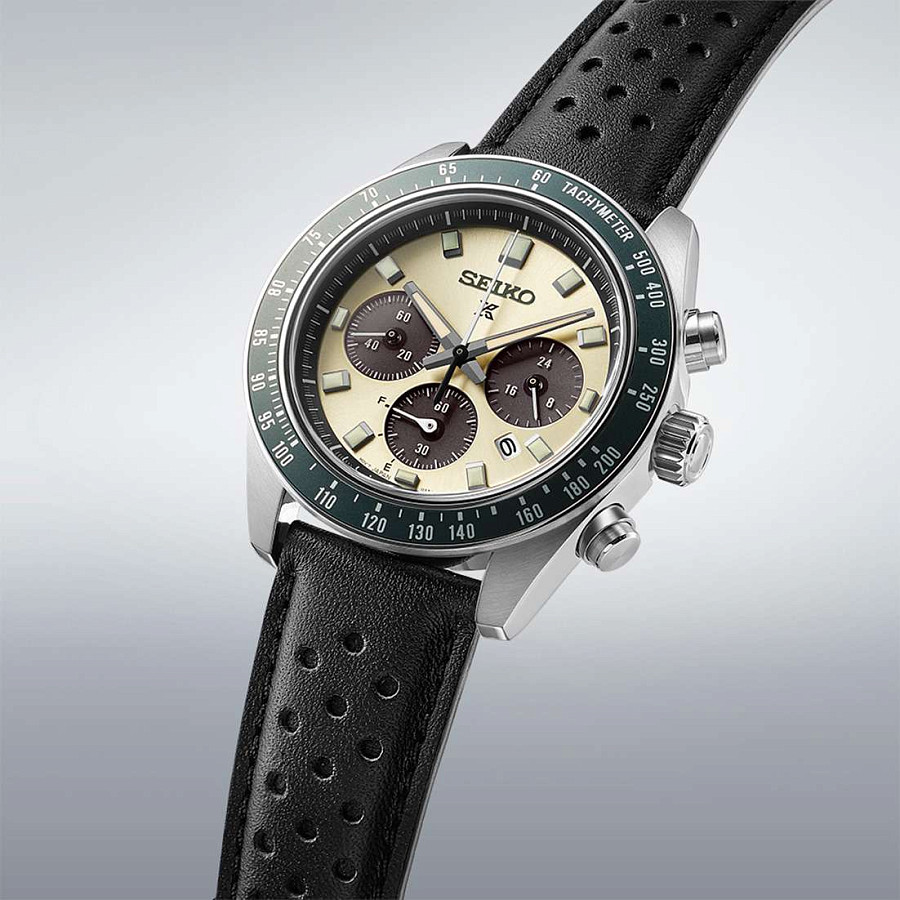 Часы Seiko Prospex Speedtimer SSC943P1 — кожаный, мужские