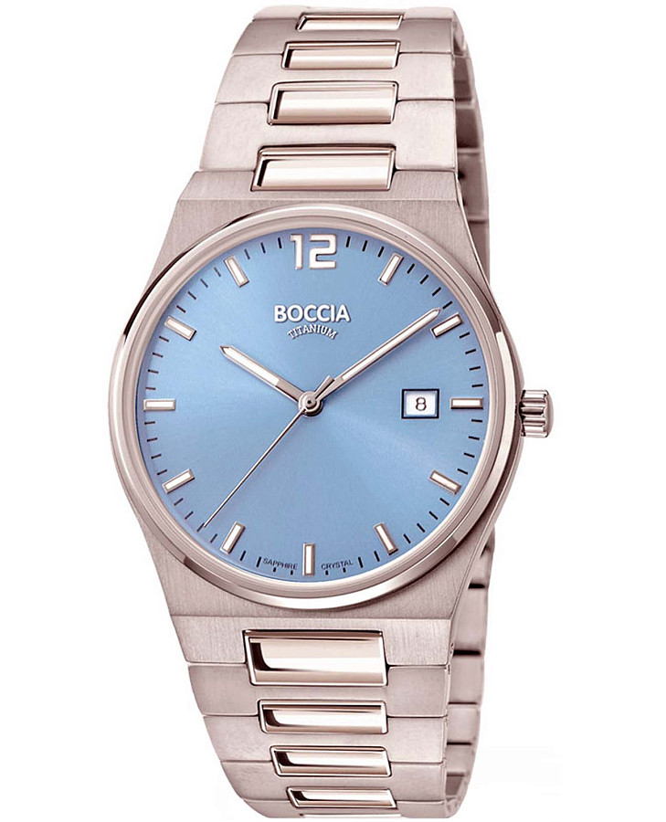 Часы Boccia Titanium 3661-01 — мужские, голубой