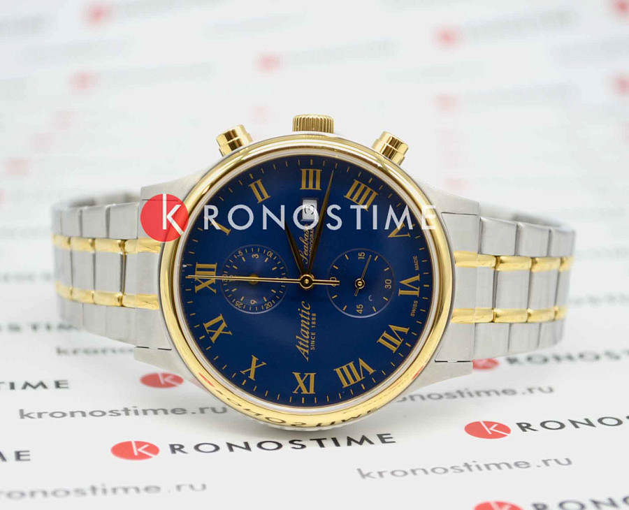 Часы Atlantic Seabase 64457.43.58G — кварцевые, металл сталь