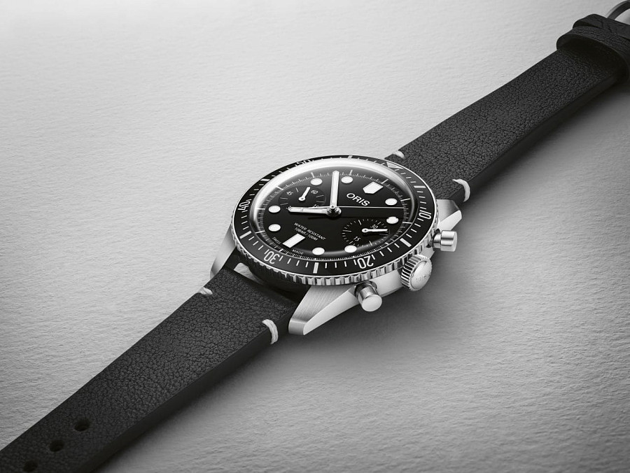 Часы Oris Divers Sixty‑Five Chronograph 01 771 7791 4054-07 6 20 01 — сталь металл, Швейцария