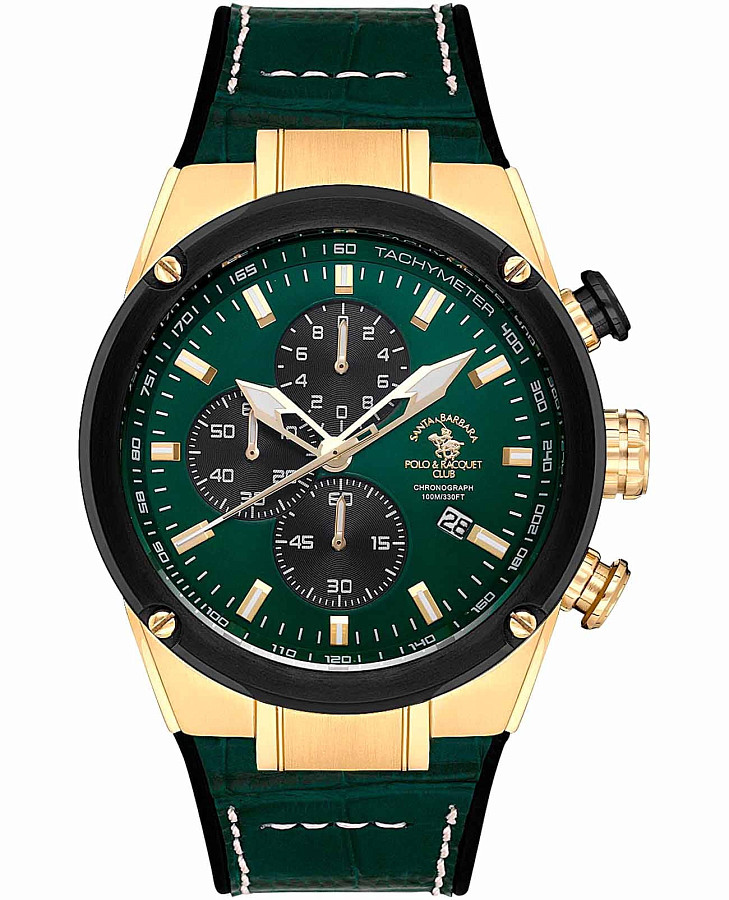 Часы Santa Barbara Polo & Racquet Club Prive SB.3.10001-5 — мужские, зеленый