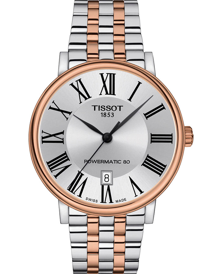 Часы Tissot Carson Premium Powermatic 80 T122.407.22.033.00 — мужские, серебристый