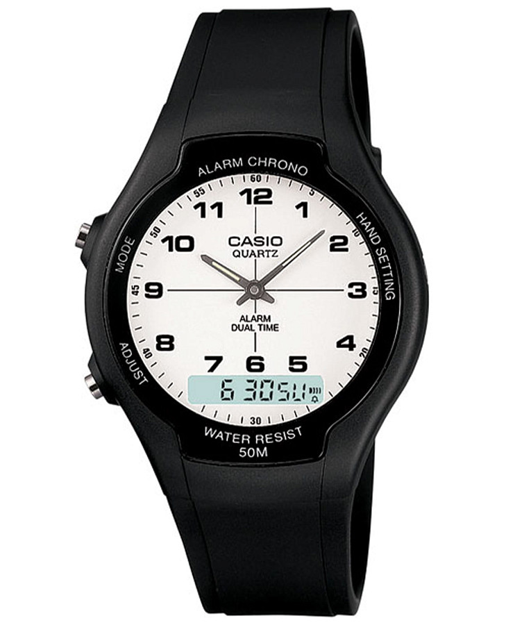 Часы Casio Illuminator AW-90H-7B — мужские, белый
