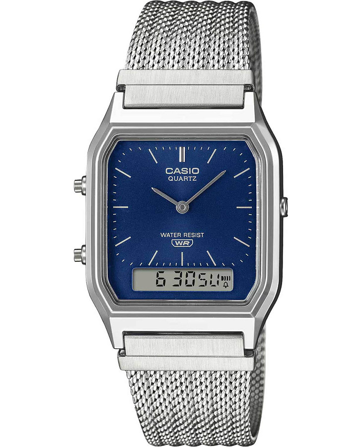Часы Casio Vintage AQ-230EM-2A — мужские, синий
