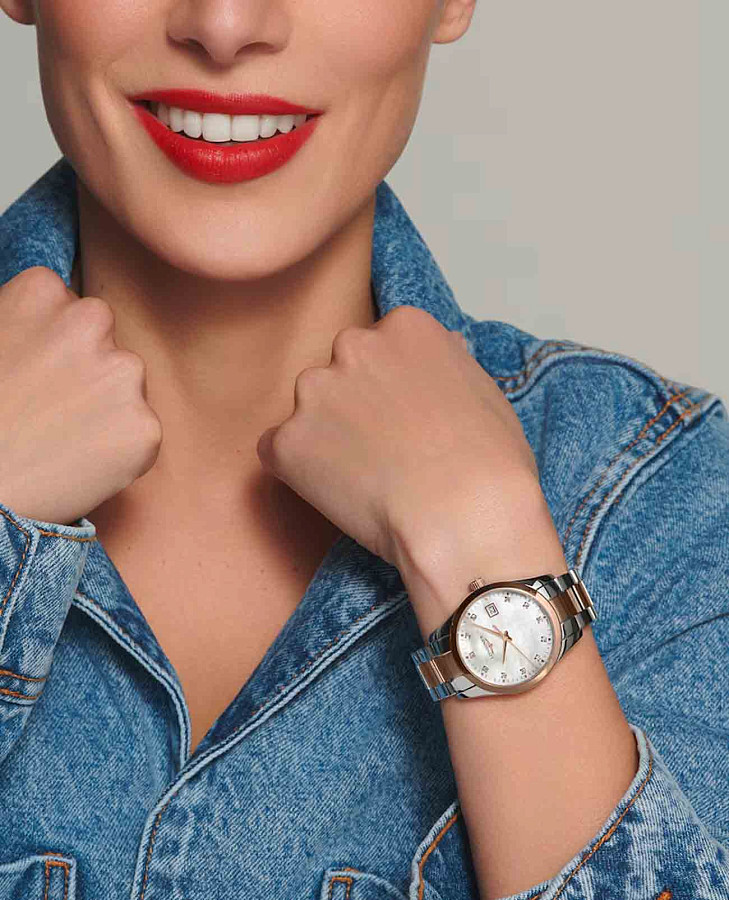 Часы Longines Conquest Classic L2.386.3.87.7 — сталь c pvd покрытием, женские