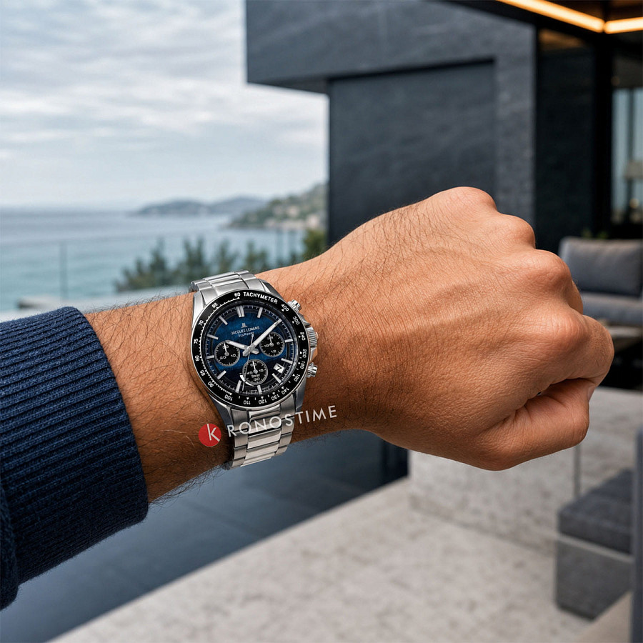 Часы Jacques Lemans Eco Power 50-10B — сталь металл, Австрия