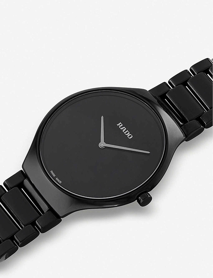 Часы Rado True Thinline R27741182 — мужские, черный