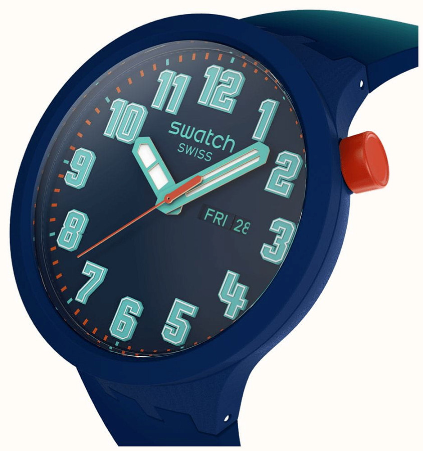 Часы Swatch Big Bold SB01N700 — синий, пластик