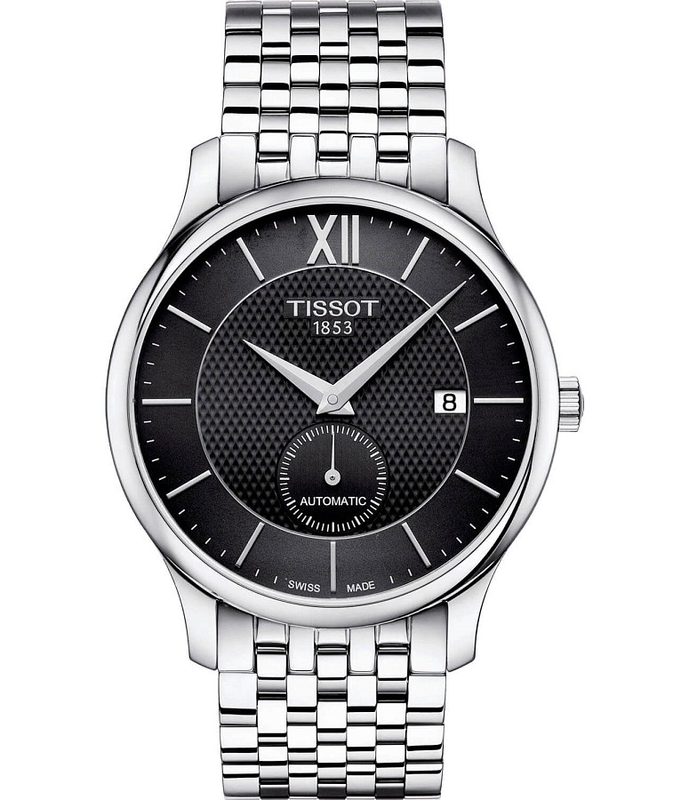 Часы Tissot Tradition Automatic Small Second T063.428.11.058.00 — мужские, черный