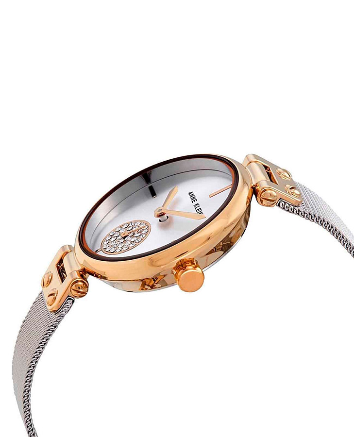 Часы Anne Klein Crystal 3001SVTT — белый, металл сталь