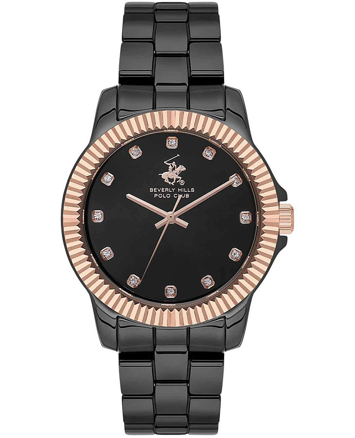 Часы Beverly Hills Polo Club Quartz Ceramic BP3622X.850 — женские, черный