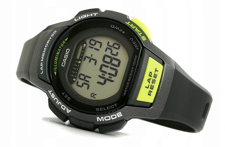 Часы Casio Collection LWS-1000H-1A — черный, пластик