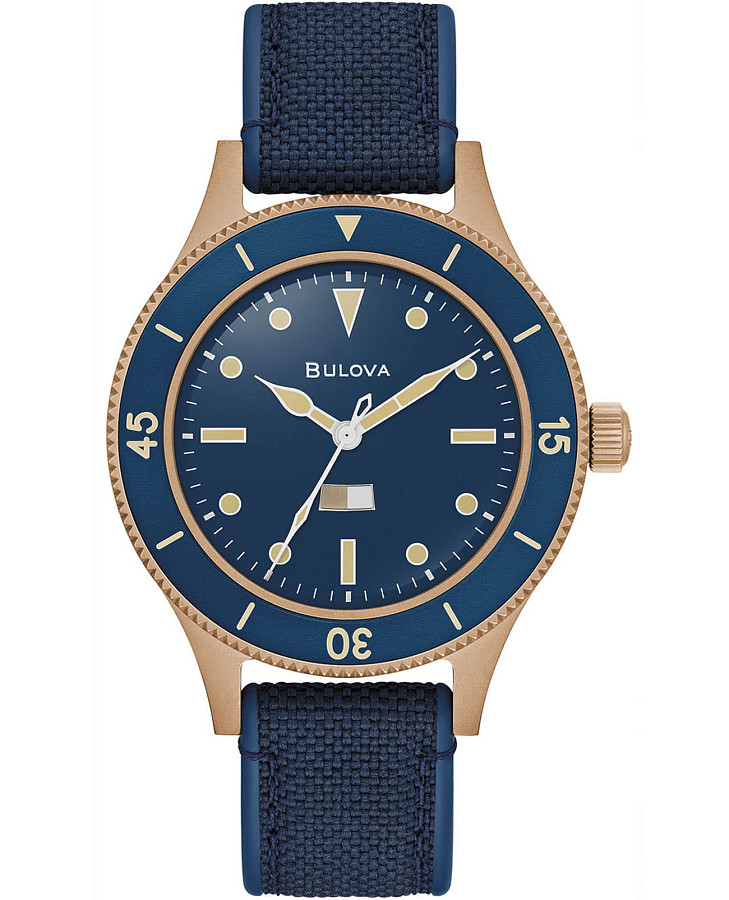 Часы Bulova Mil-Ships 98A325 — мужские, синий