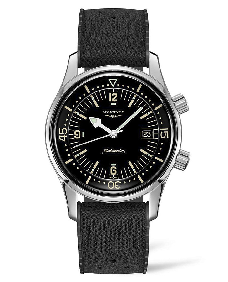 Часы Longines Legend Diver Watch L3.774.4.50.9 — мужские, черный