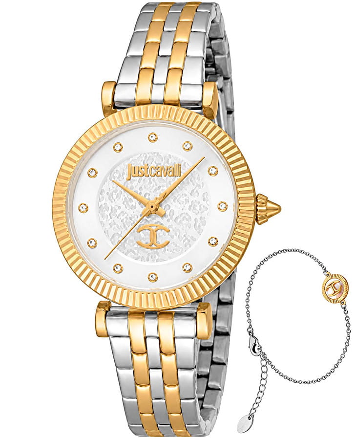 Часы Just Cavalli Unleashed JC1L266M0055_SET — женские, серебристый