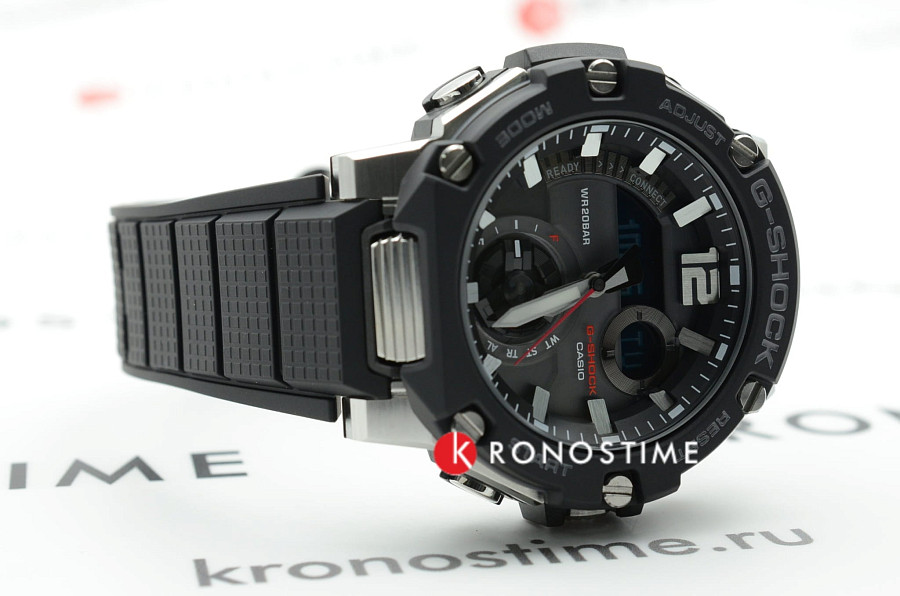 Часы Casio G-Shock GST-B300-1A — электронные, сталь карбон