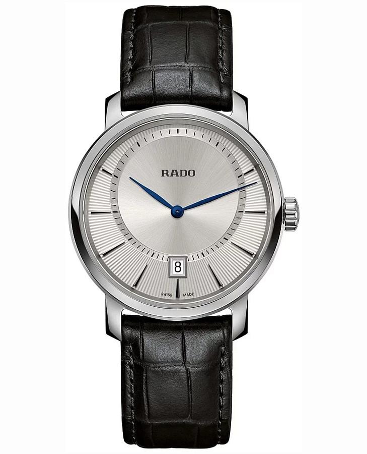 Часы Rado DiaMaster Gent Quartz XL R14078115 — мужские, серебристый